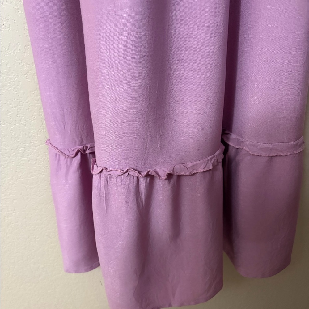 Lilac Pink Tone Boho Maxi‎ Dress Sz L Spring Summer Zesica Women's - Picture 3 of 10
